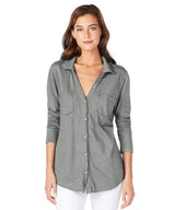 Jersey Button Down, Heather Grey - miamidrugpossession