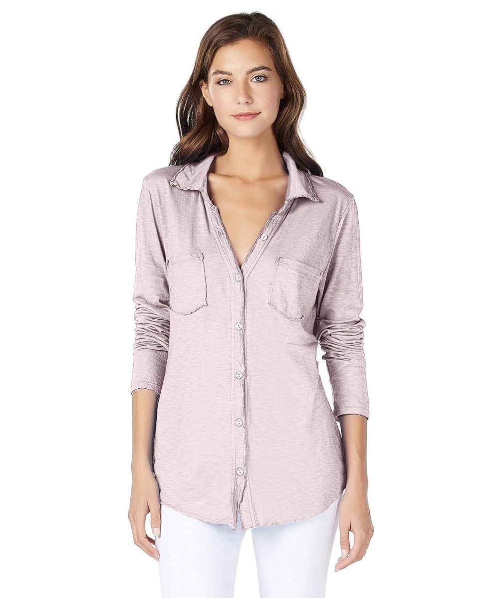 Jersey Button Down Whisper - miamidrugpossession