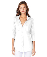 Jersey Button Down, White - clearpathherbicide