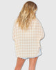 Jessica's Button Down Cream Plaid - miamidrugpossession