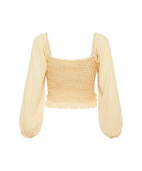 Jessie Jane Cropped Blouse Honey - PINK ARROWS