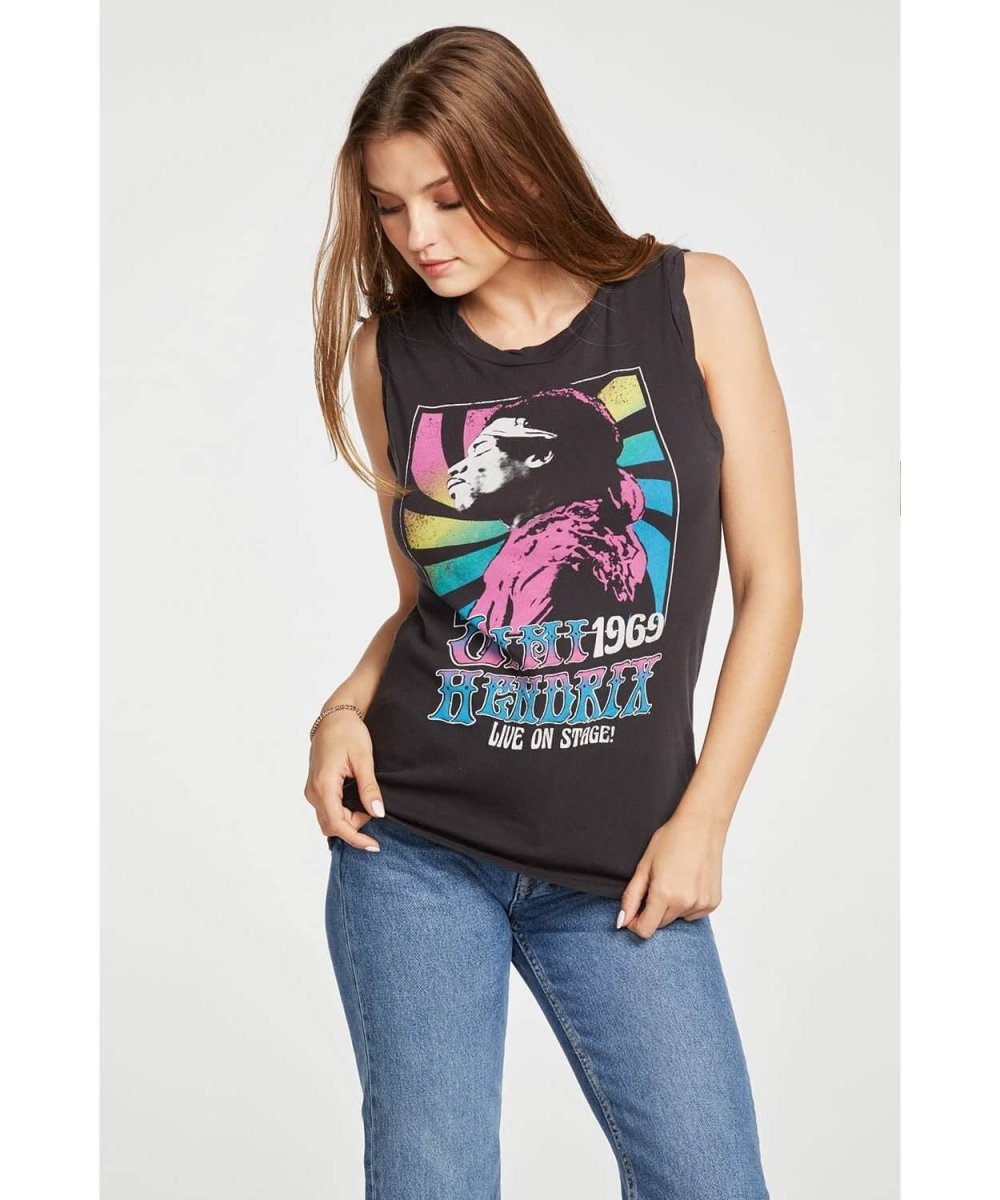 Jimi Hendrix Vintage Black Tank - clearpathherbicide