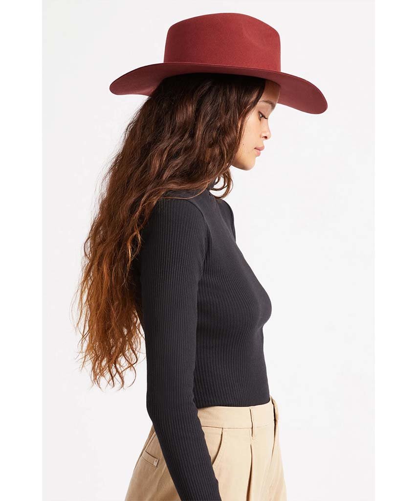 Joanna Felt Packable Hat Brick - PINK ARROWS