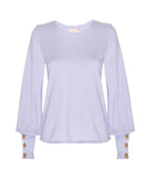 Johnnie Button Long Sleeve Violet - miamidrugpossession