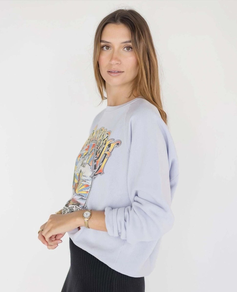 Johnny Cash Lavender Vintage Sweatshirt - PINK ARROWS