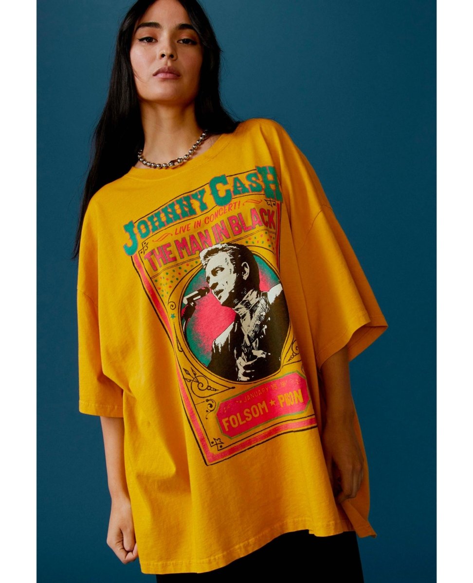 Johnny Cash Live In Concert One Size Tee - miamidrugpossession