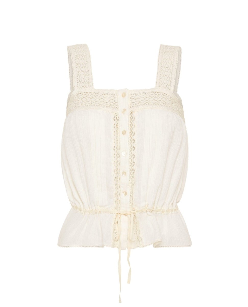 Jolene Lace Cami Antique White - miamidrugpossession