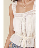 Jolene Lace Cami Antique White - miamidrugpossession