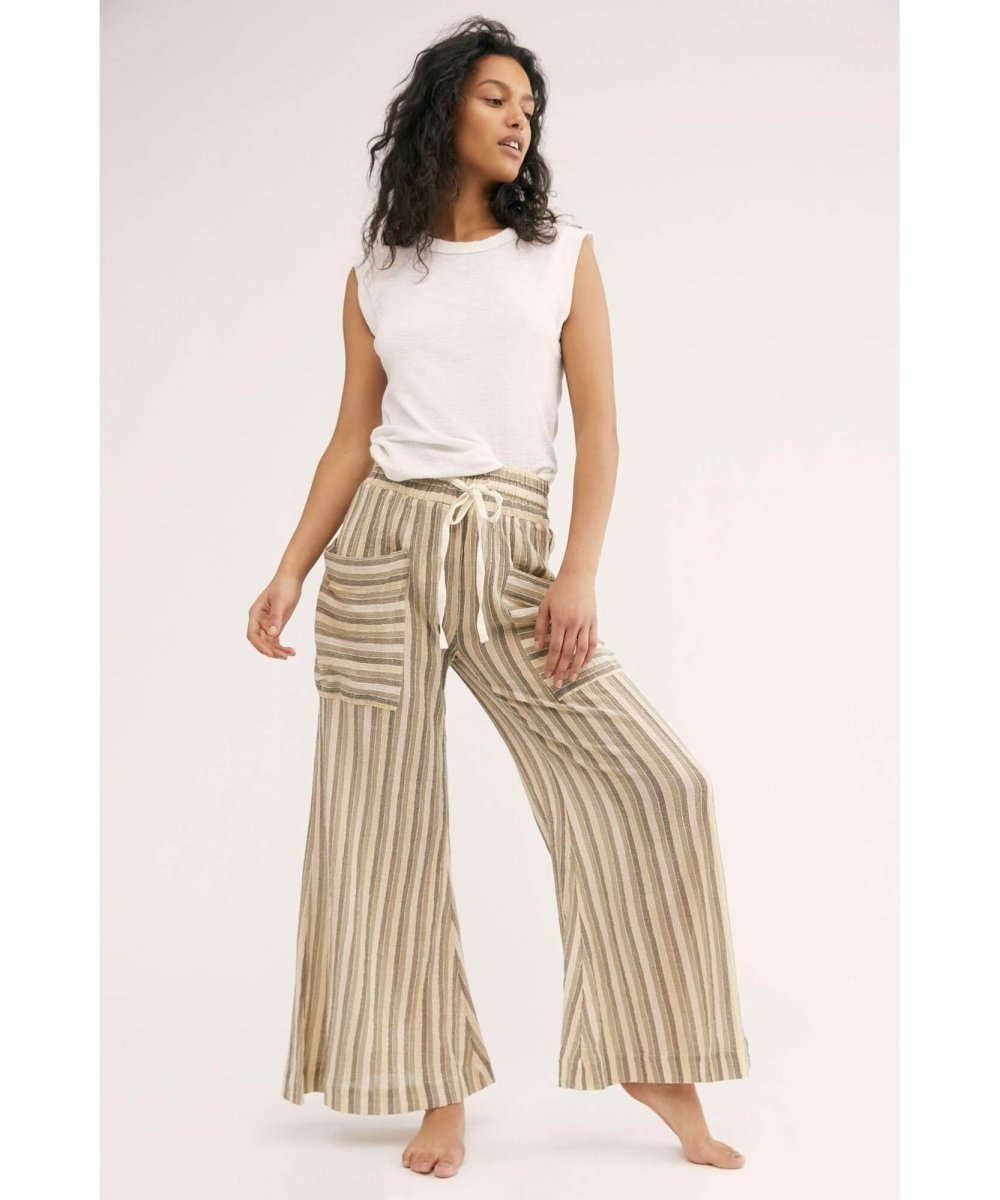 Jones Beach Wide Leg Pant Army Combo - miamidrugpossession