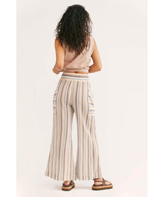 Jones Beach Wide Leg Pant Blue Combo - miamidrugpossession