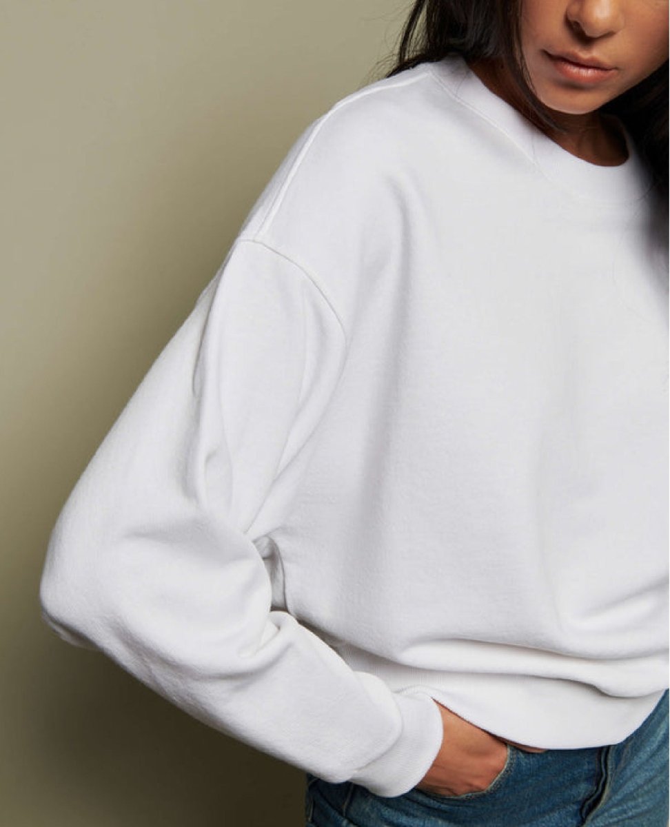 Jovie Classic Sweatshirt White - miamidrugpossession