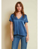 June Sateen V - Neck Atlantic - miamidrugpossession