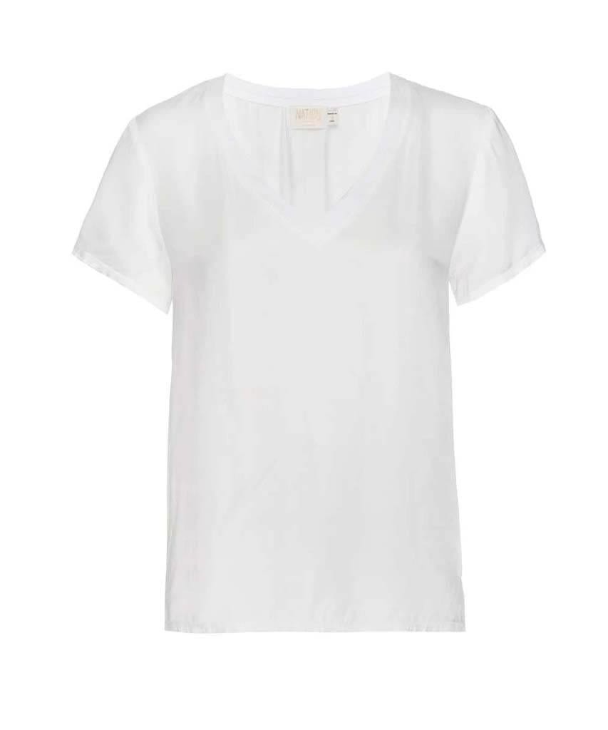 June Sateen V - Neck Tee - miamidrugpossession