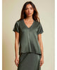 June Sateen V - Neck Willow - miamidrugpossession