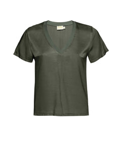 June Sateen V - Neck Willow - miamidrugpossession