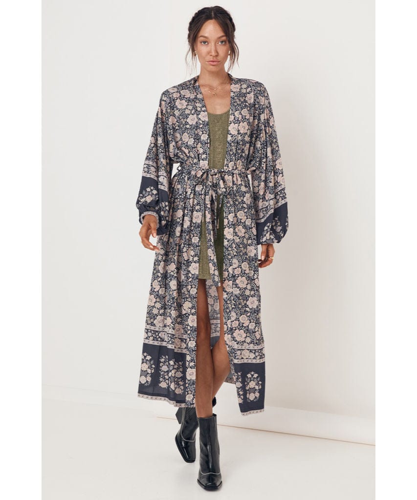 Juniper Duster Kimono Charcoal - clearpathherbicide