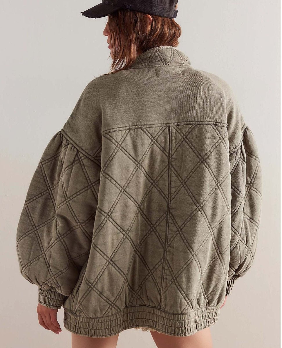 Juno Quilted Jacket Laurel Oak - miamidrugpossession