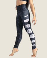 Just a Dark Moon Phase Printed Yoga Legging - miamidrugpossession