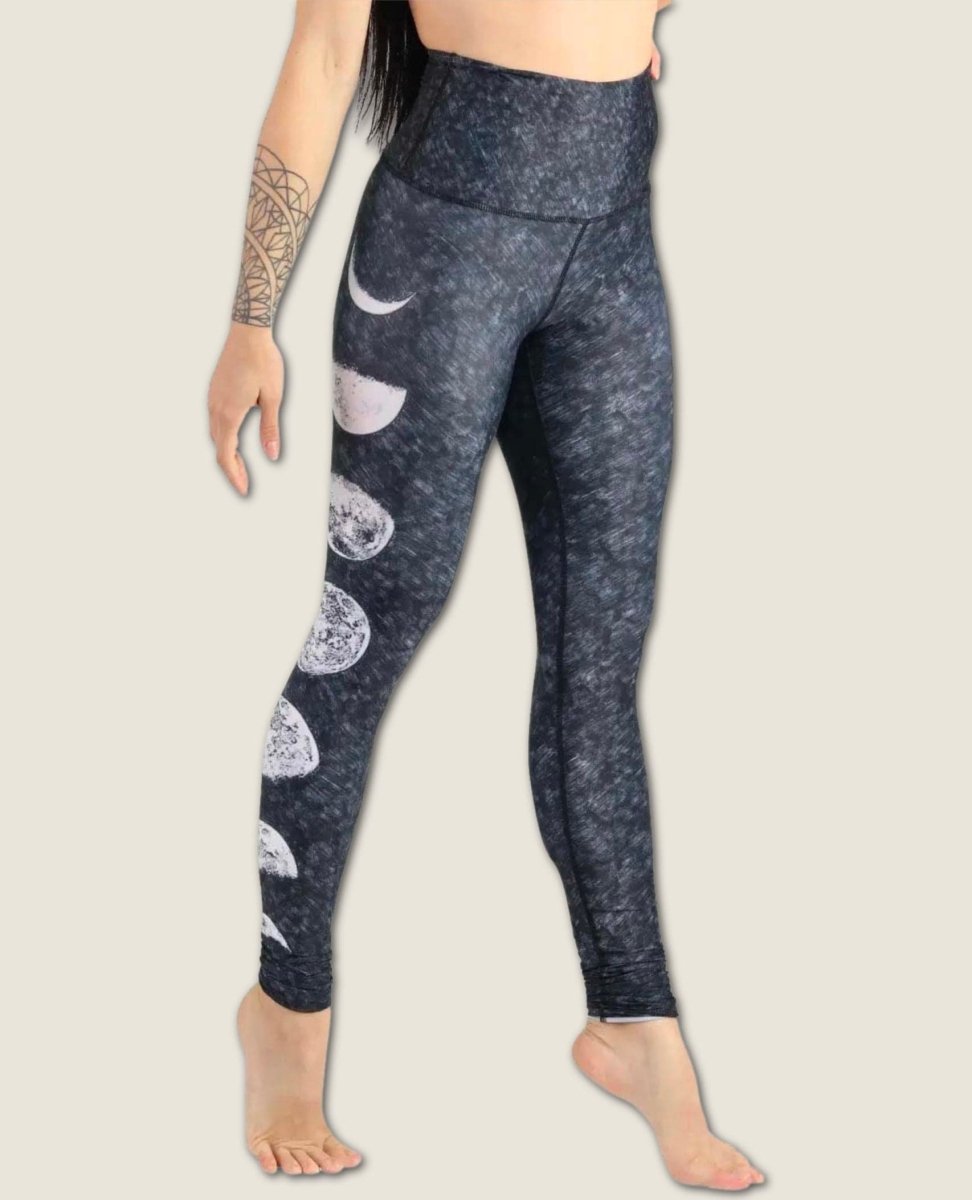 Just a Dark Moon Phase Printed Yoga Legging - miamidrugpossession