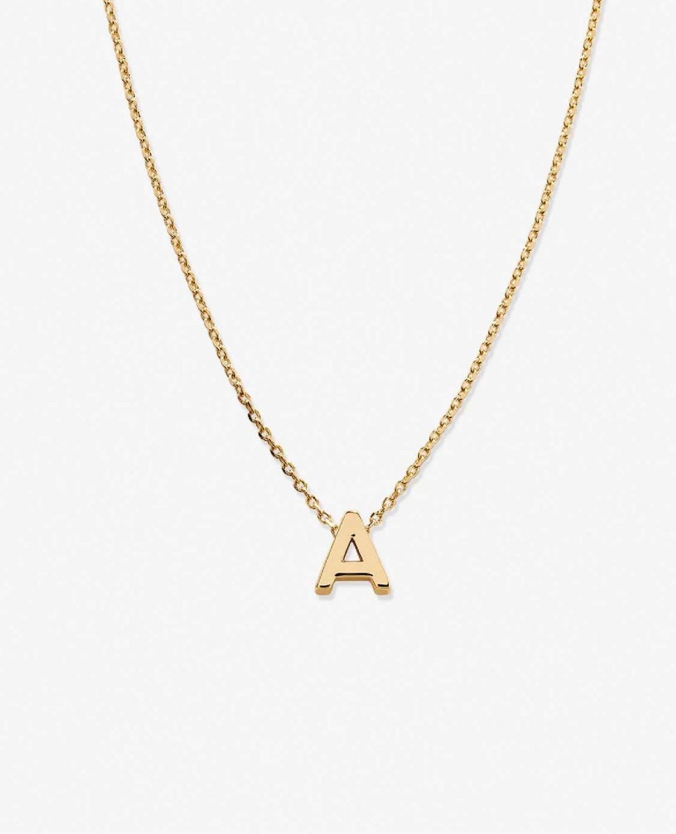 Just for You Initial Necklace 14k Gold - miamidrugpossession