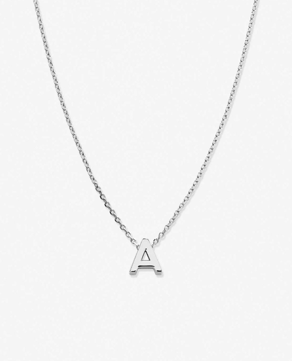 Just for You Initial Necklace Silver - PINK ARROWS