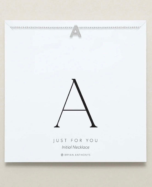 Just for You Initial Necklace Silver - clearpathherbicide