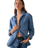 Kayla Shrunken Somerset Indigo Shirt - clearpathherbicide