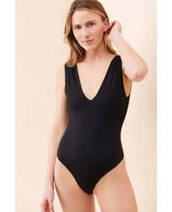 Keep it Sleek Bodysuit Black - PINK ARROWS