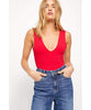 Keep it Sleek Bodysuit Red - miamidrugpossession