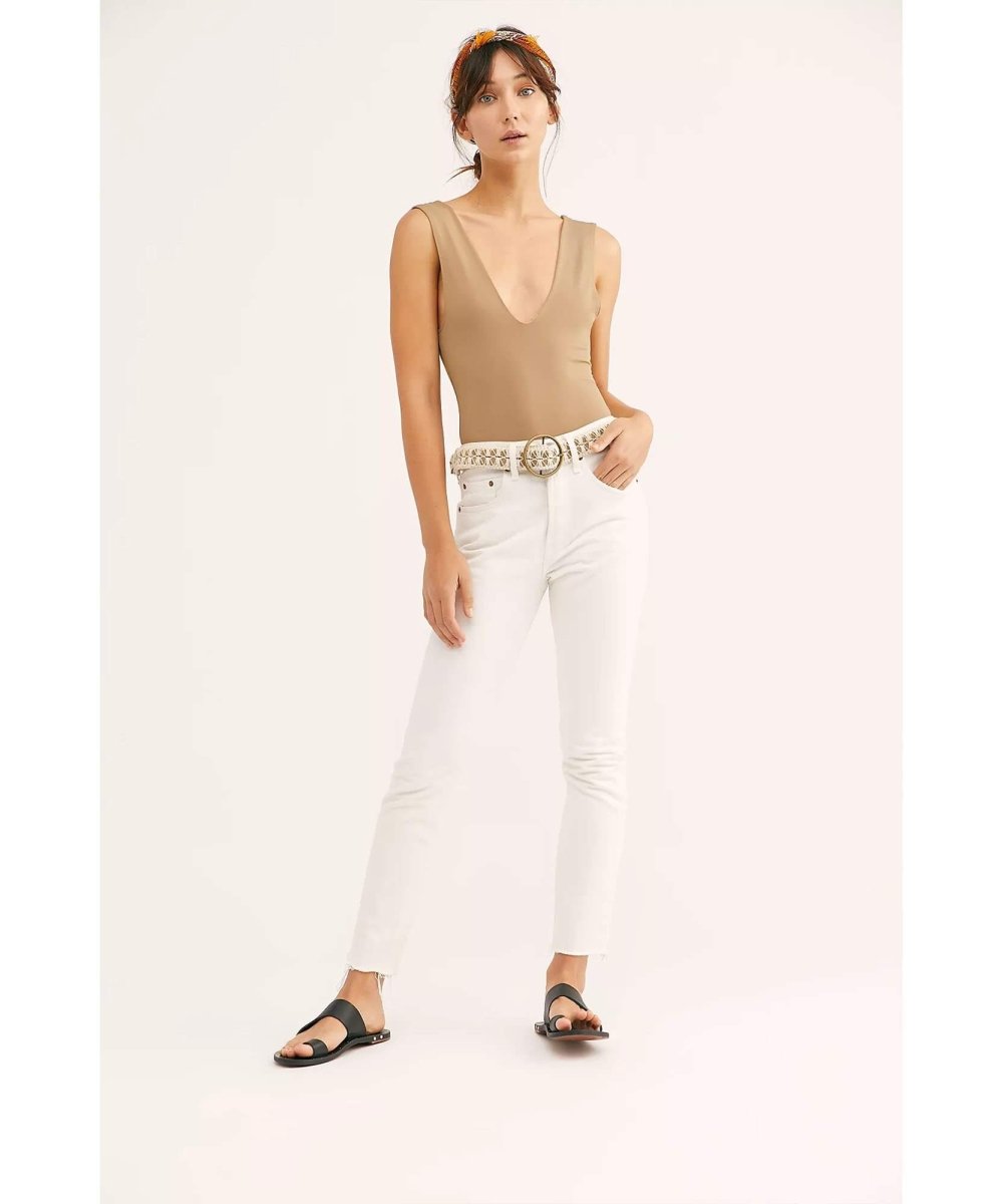 Keep it Sleek Bodysuit Tan - miamidrugpossession