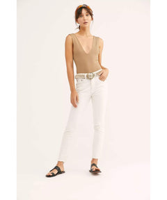 Keep it Sleek Bodysuit Tan - miamidrugpossession