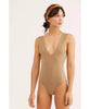 Keep it Sleek Bodysuit Tan - miamidrugpossession