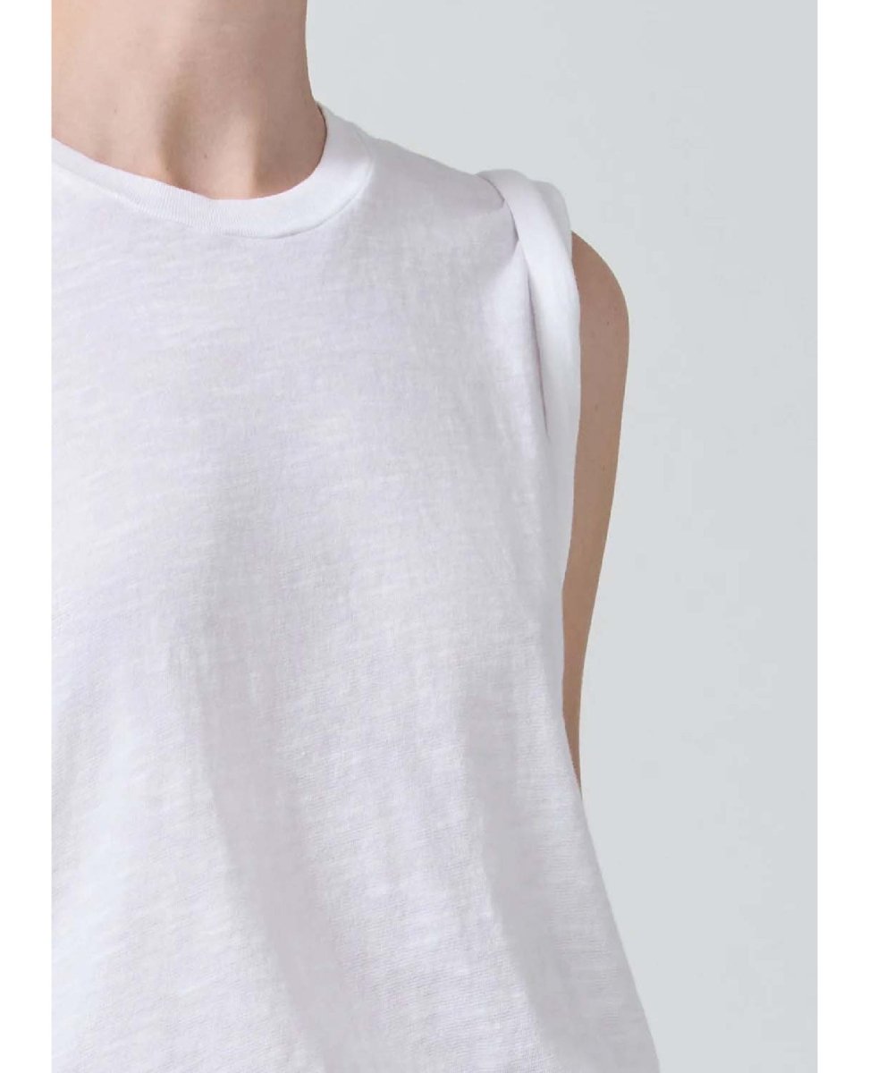 Kelsey Roll Sleeve Tee White - miamidrugpossession