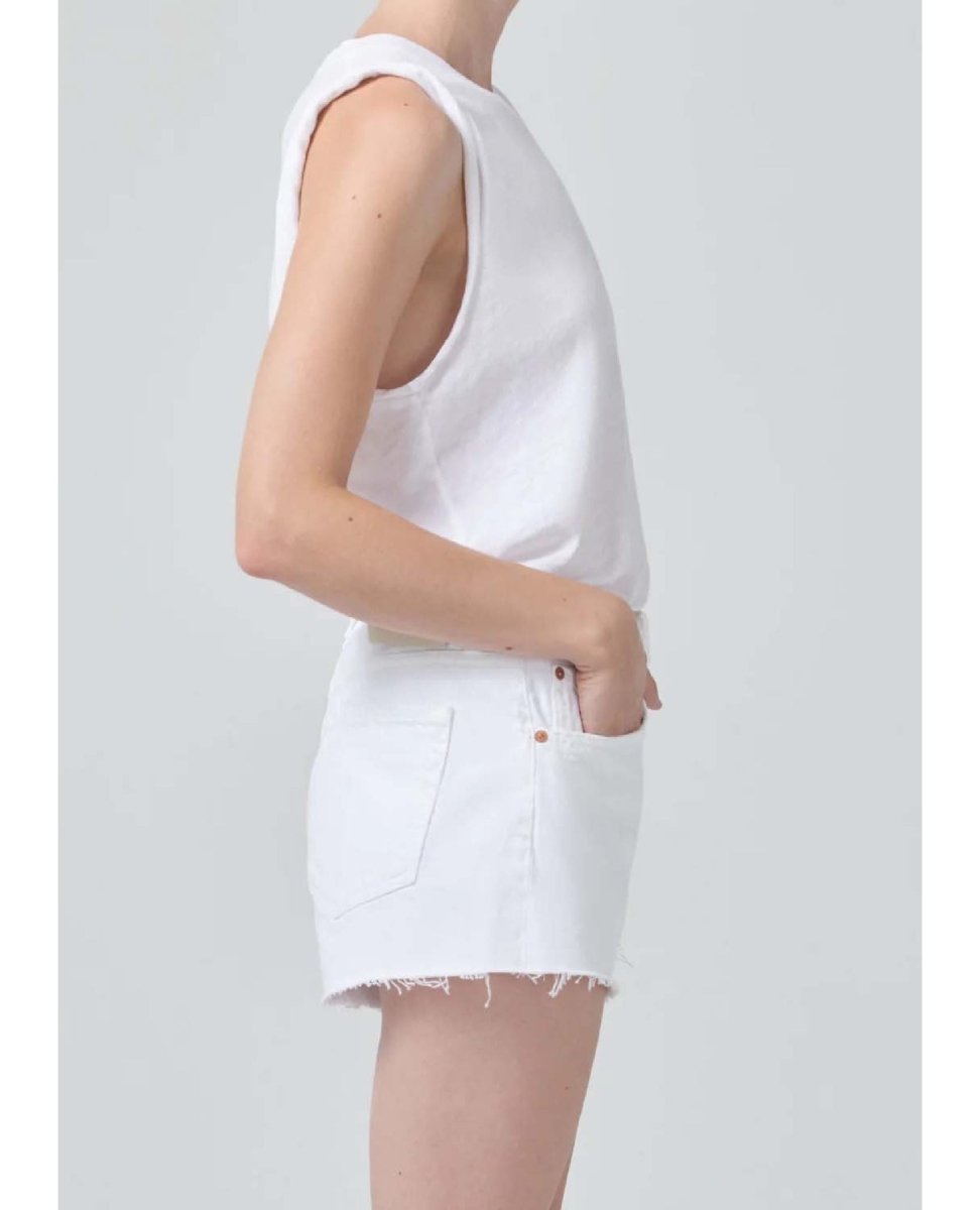 Kelsey Roll Sleeve Tee White - miamidrugpossession