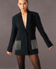 Kendra Black Rhinestone Blazer - clearpathherbicide