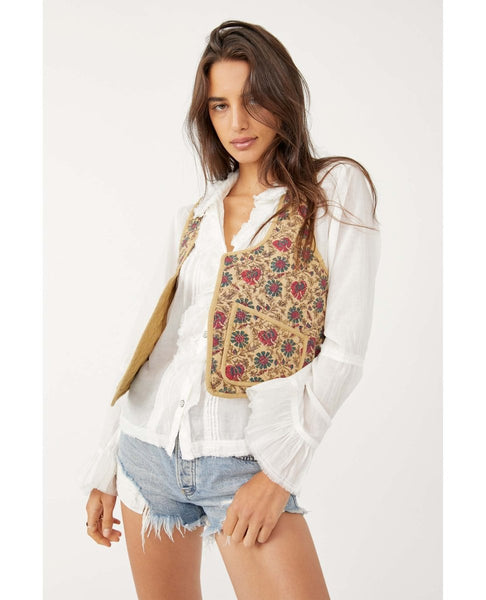 Kenzie Quilted Vest Sand Combo - miamidrugpossession