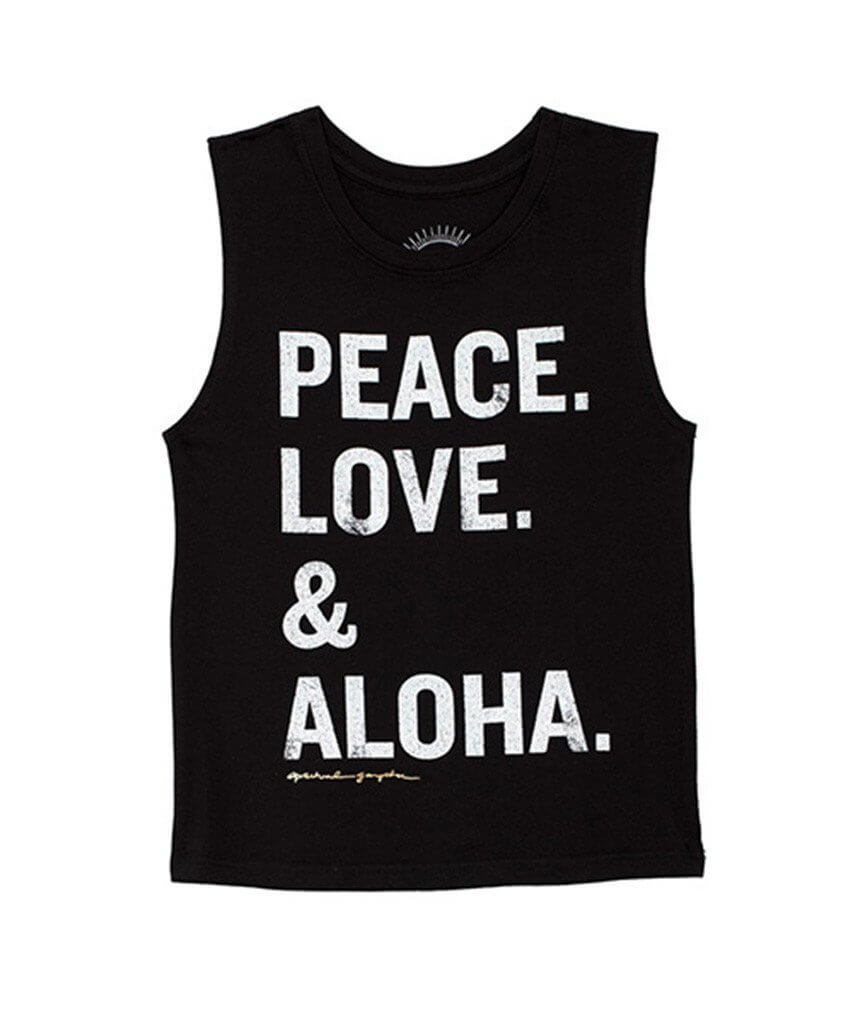 kids peace love aloha tank - miamidrugpossession