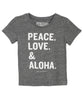 kids peace love aloha tee - miamidrugpossession