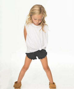 kids ruffle knit shorts - miamidrugpossession