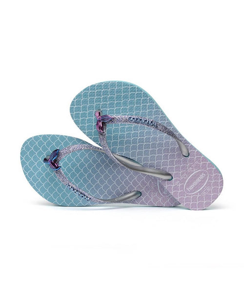 kids slim glitter mermaid sandal blue - PINK ARROWS