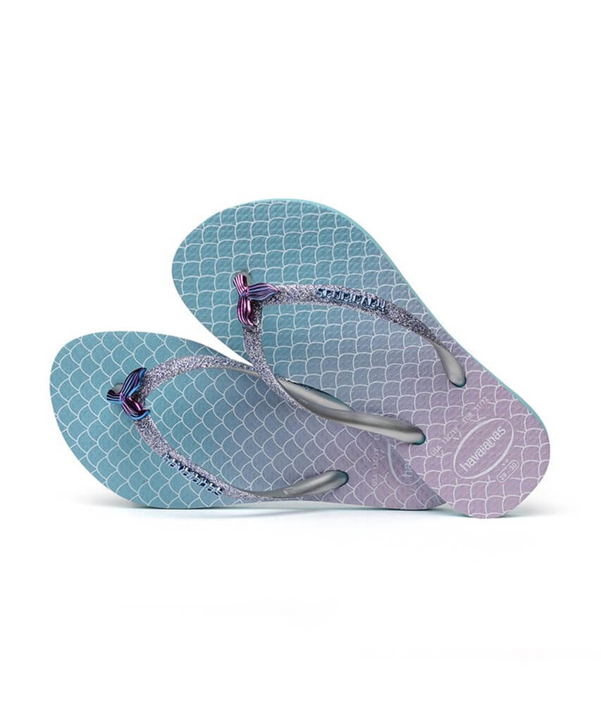 kids slim glitter mermaid sandal blue - miamidrugpossession