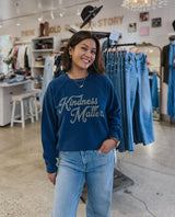 Kindness Matters Vintage Sweatshirt - PINK ARROWS