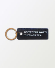 Know Your Worth Add Tax Keychain - PINK ARROWS