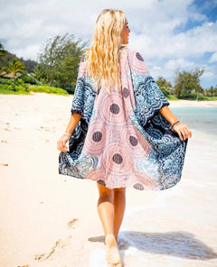 Koh Samui Mandala Kimono Cover Up - PINK ARROWS