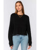 Korina Black Crew Sweater - miamidrugpossession