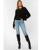 Korina Black Crew Sweater - miamidrugpossession