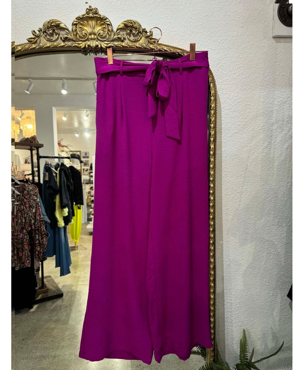 Ladies Woven Pant Purple Bougainvillier - miamidrugpossession