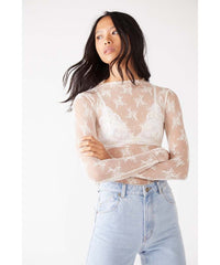 Lady Lux Layering Top Ivory - PINK ARROWS