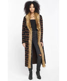 Langston Cardigan Cheetah Chains Knit w/Faux Fur - miamidrugpossession