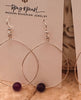 Large Bead Hoops Earrings Orchid Purple - miamidrugpossession